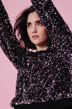 Make My Lemonade SWEAT HENRI SEQUINS ROSE< Sweats & Mailles