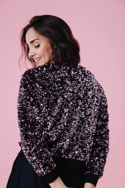 Make My Lemonade SWEAT HENRI SEQUINS ROSE< Sweats & Mailles