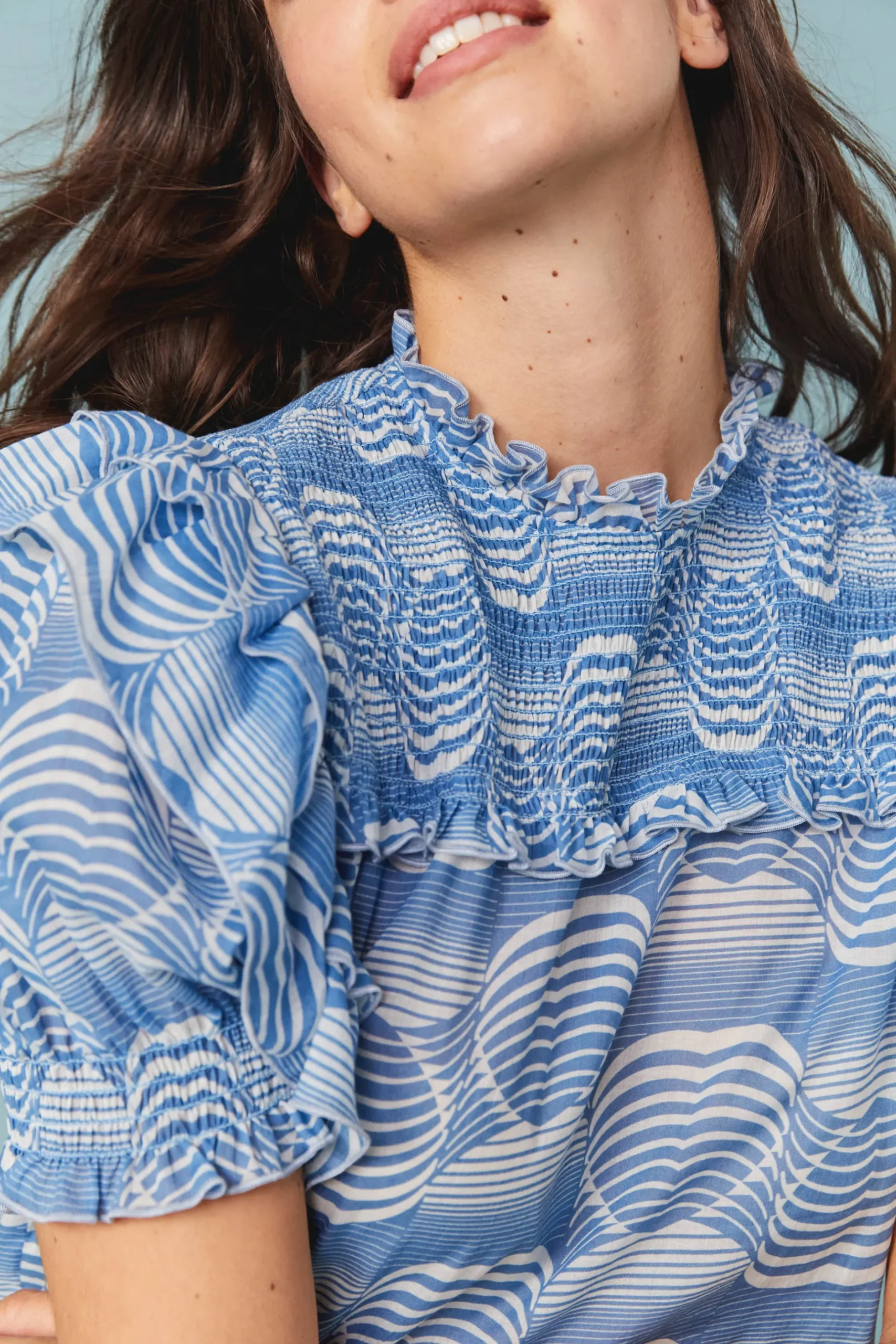 Make My Lemonade TISSU COEURS BLEUS< Tissus|Mercerie & Couture