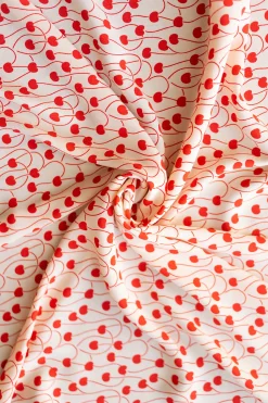 Make My Lemonade TISSU ECRU CERISES< Tissus|Mercerie & Couture