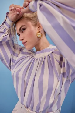 Make My Lemonade TOP ALICE RAYURE VIOLET< Tops & T-Shirts