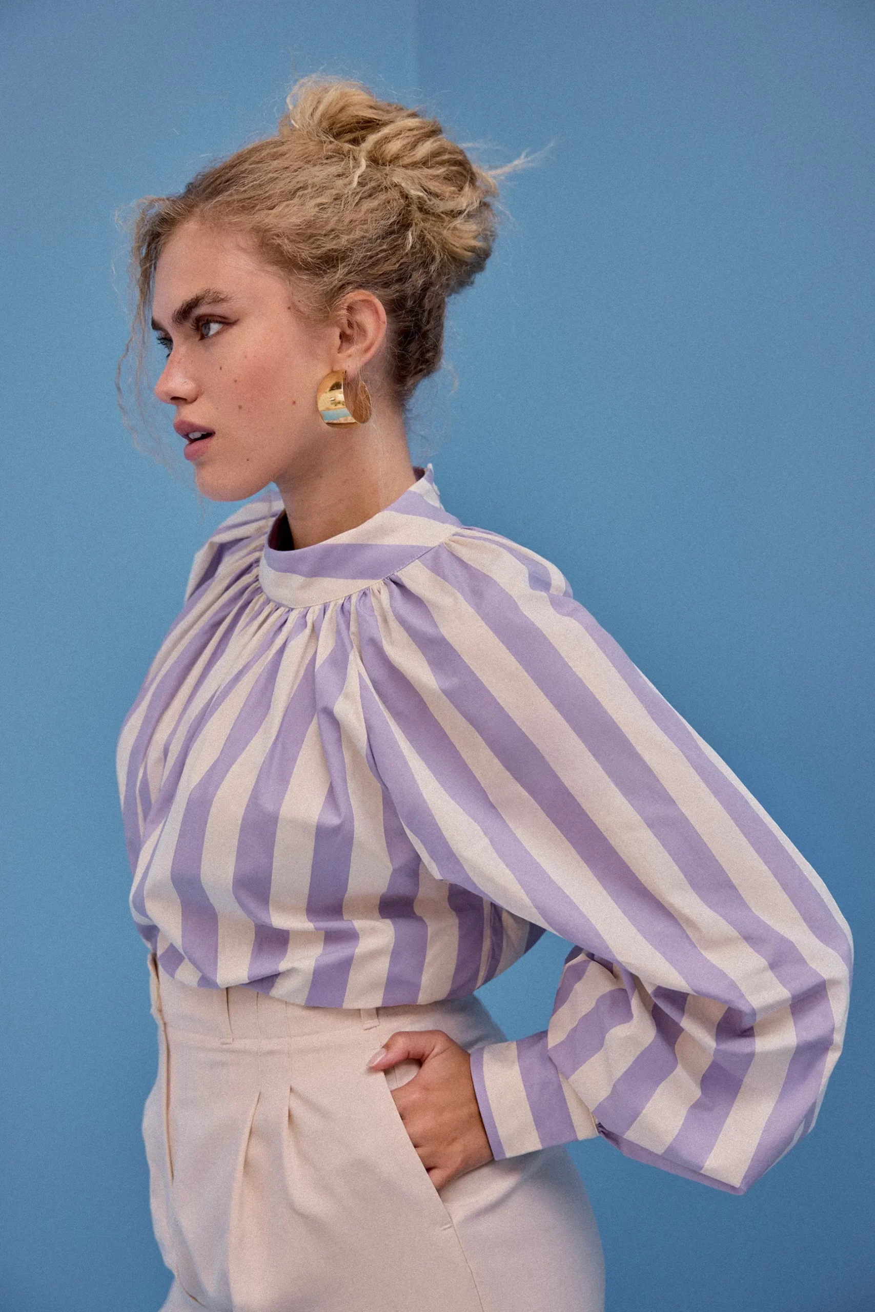 Make My Lemonade TOP ALICE RAYURE VIOLET< Tops & T-Shirts