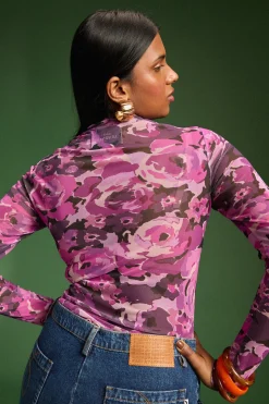 Make My Lemonade TOP GALA PURPLE FLOWERS< Tops & T-Shirts