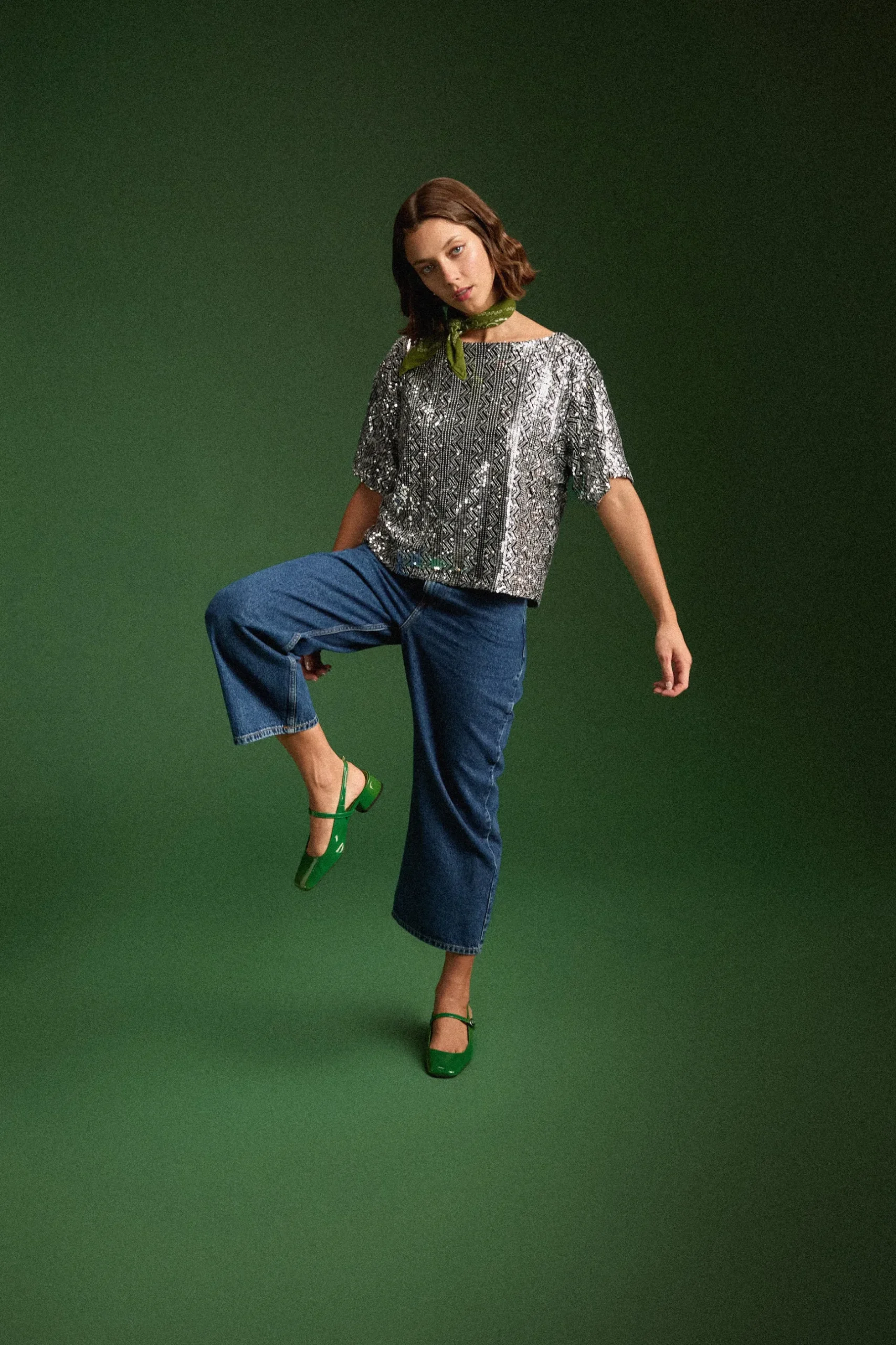 Make My Lemonade TOP SONIA SEQUINS ARGENTE< Tops & T-Shirts