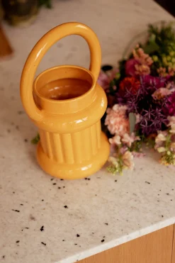 Make My Lemonade VASE OLIVER YELLOW< Décorations